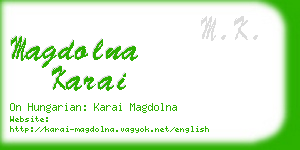 magdolna karai business card
